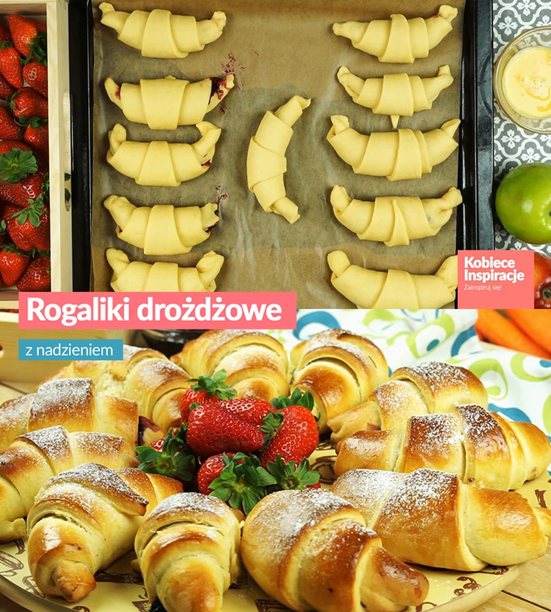 Rogaliki drożdżowe z nadzieniem