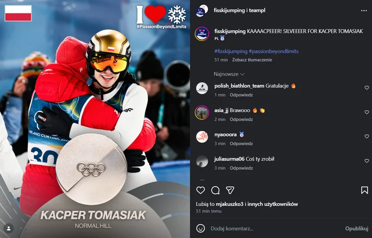 Zdjęcie Sensacja w Predazzo! 19-letni Polak z medalem igrzysk olimpijskich! #2