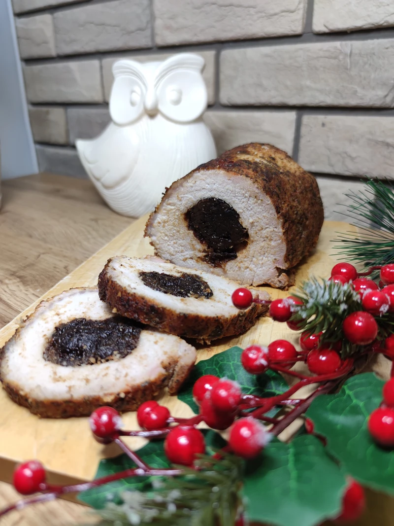 Pieczony schab ze śliwką