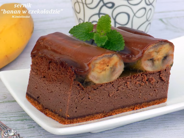 sernik "banan w czekoladzie"