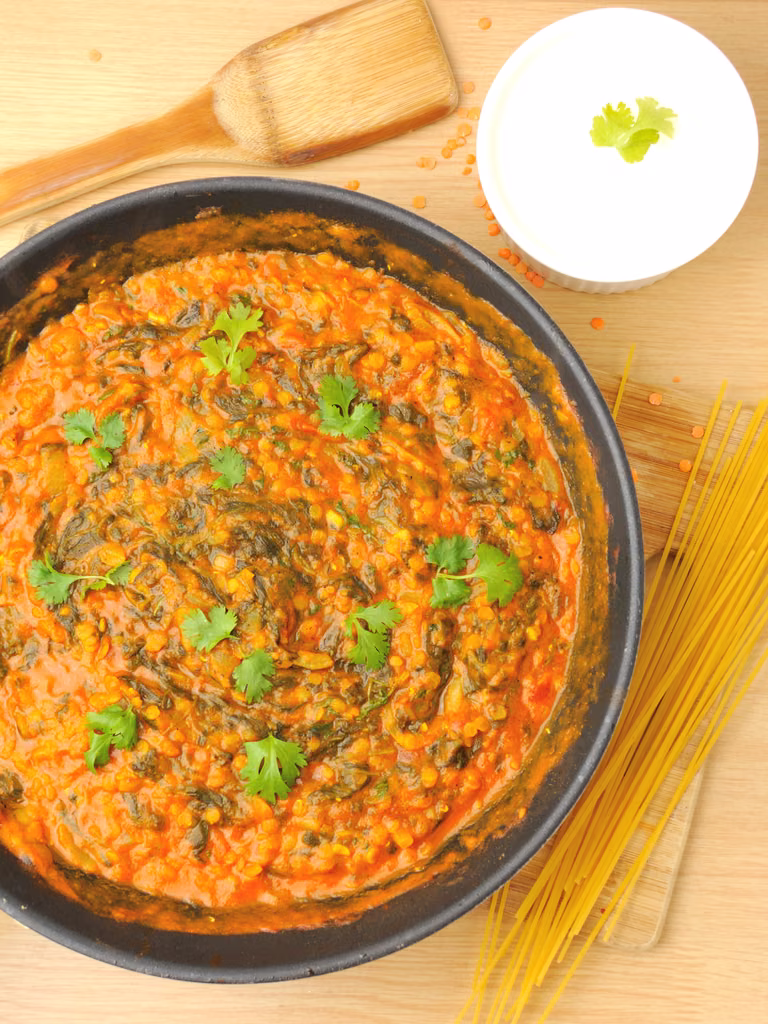 Curry z Soczewicą i Szpinakiem
