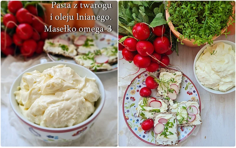 Pasta z twarogu i oleju lnianego na różne dolegliwości zdrowotne. Zdrowe masełko omega-3