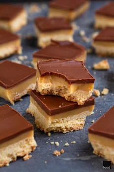 Millionaire's shortbread – kruche maślane ciasto milionera z karmelem i czekoladą - food²