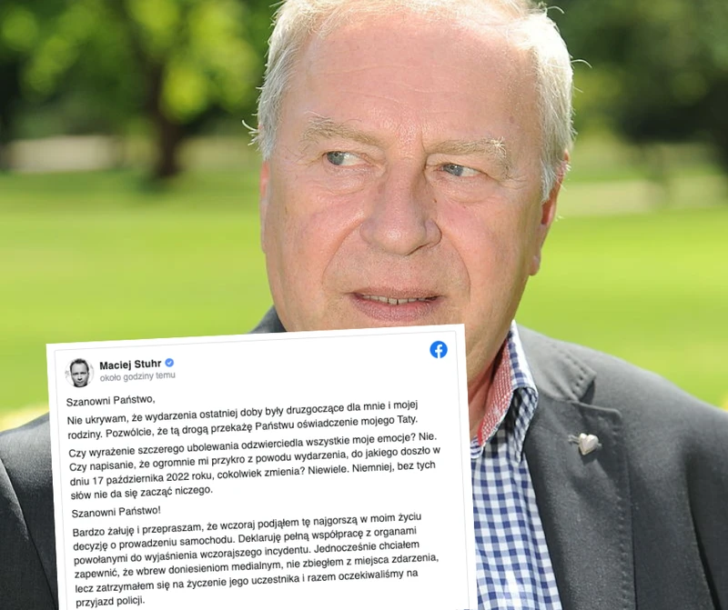 Jerzy Stuhr wydał oświadczenie w sprawie kolizji!