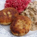 Kotlety ziemniaczane z wędzonym boczkiem