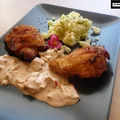 Pieczone udka z kurczaka w białym sosie ze świeżego chilli