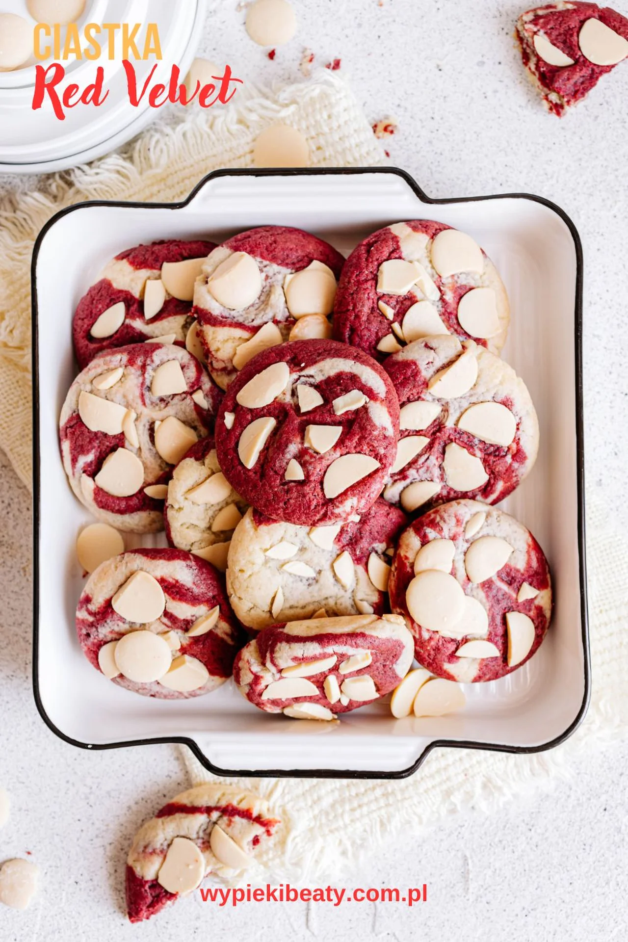 Marmurkowe ciastka Red Velvet