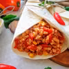 Burrito z ryżem i mięsem mielonym
