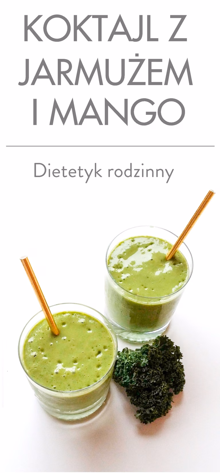 Koktajl z jarmużem i mango