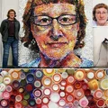 Niewiarygodny portret z nakrętek