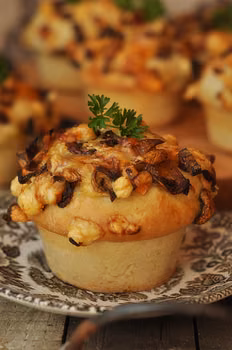 Muffiny drożdżowe faszerowane