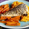 Dorsz z marchewkowym risotto i karmelizowaną marchewką