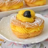 Włoskie pączki ptysiowe z kremem cukierniczym - "Zeppole di San Giuseppe"