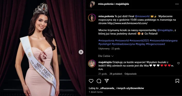 Zdjęcie Spektakularny sukces Polki na Miss World 2025! Nasza reprezentantka zachwyciła świat! #2