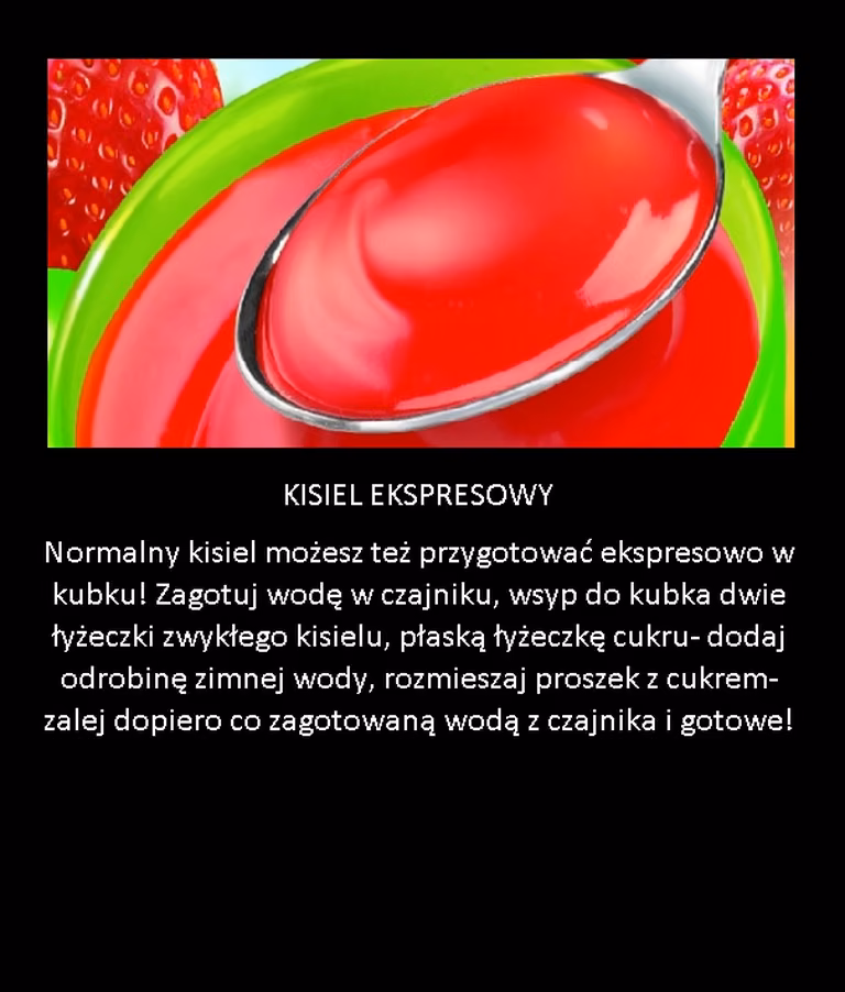 Prosty trik na kisiel ekspresowy w kubku ze zwykłego!