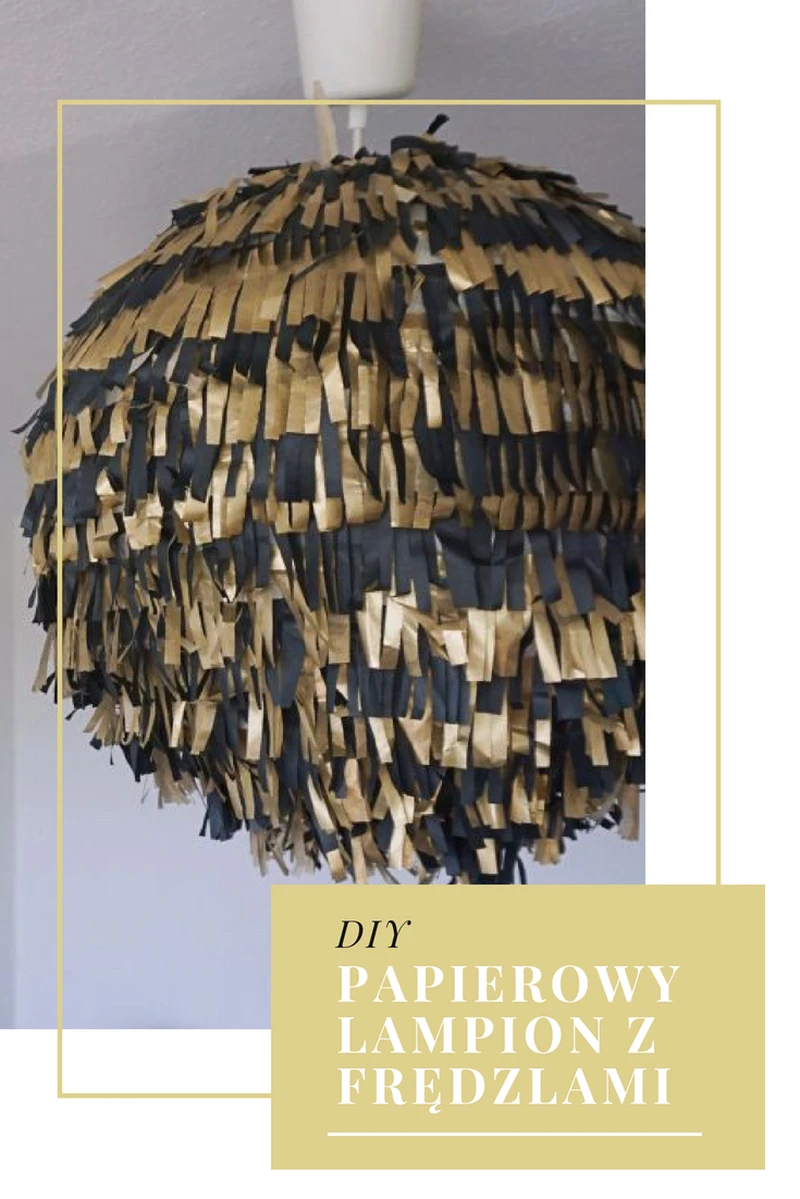 DIY Papierowa lampa z frędzlami