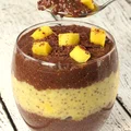 Pudding z czekoladą i mango
