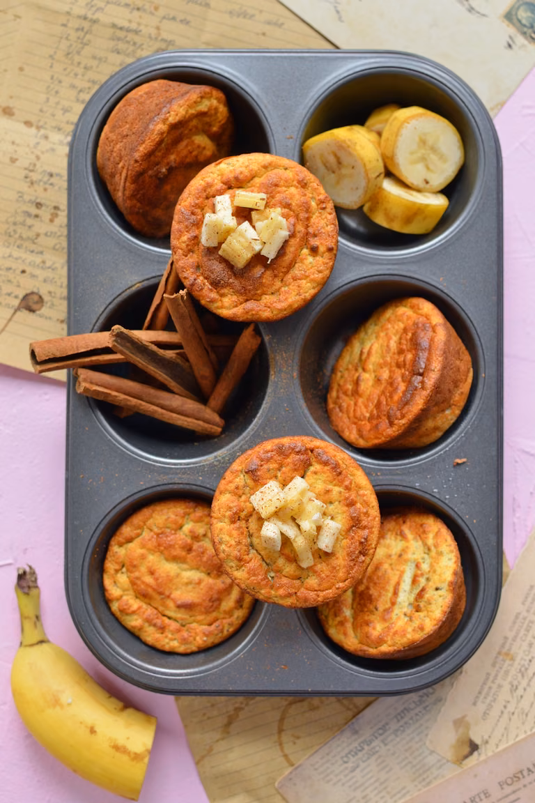 FIT MUFFINY BANANOWE BEZ LAKTOZY I GLUTENU