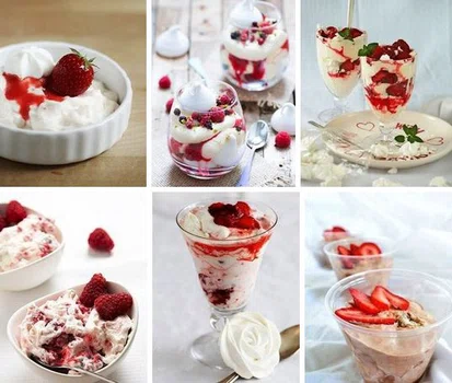 Desery z truskawkami i malinami