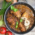 Nadziewane roladki ze schabu w borowikowym sosie