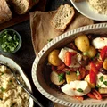 wykwintnie, a zarazem prosto: dorsz po marokańsku z oliwkami, pomidorkami i ziemniakami