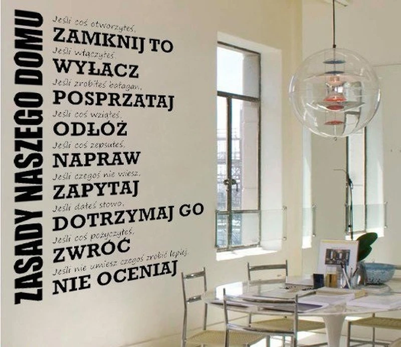 Świetna naklejka ścienna
