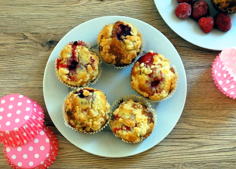 Muffiny z truskawkami