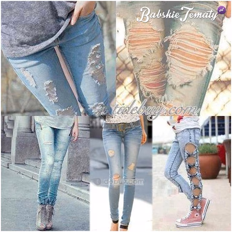 Wytarte jeansy
