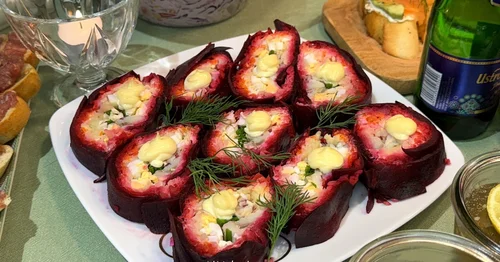 Przekąska ze śledziem jak szuba