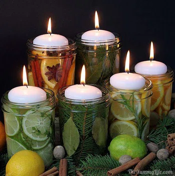 Piękne dekoracje ze świec