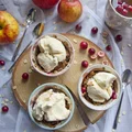 Mini deser - crumble orzechowe z czekoladą