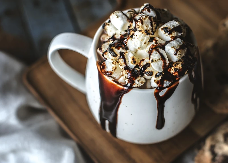 Domowa pikantna kawa mocha.