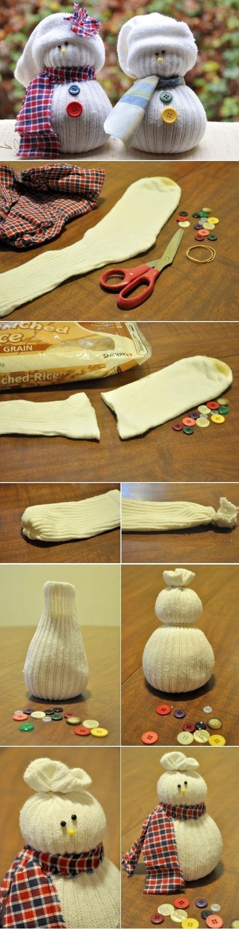 Bałwanki ze skarpetek - DIY