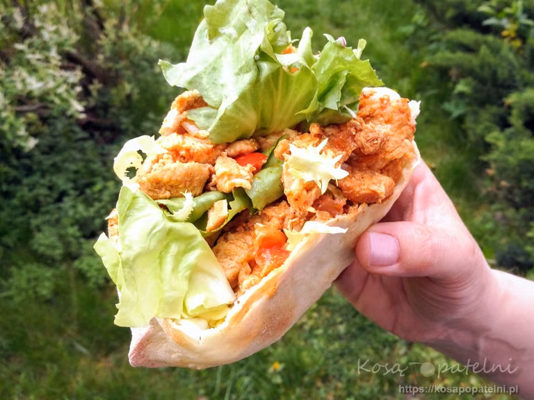 Gyros drobiowy w chlebku pita