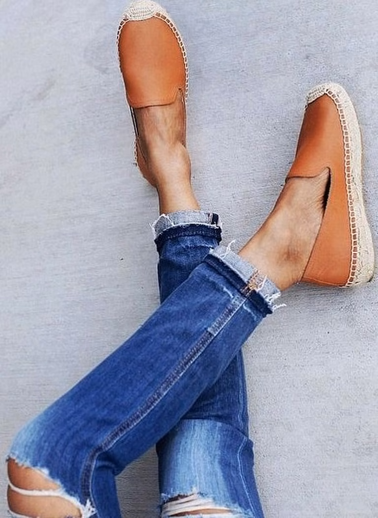 Karmelowe espadryle