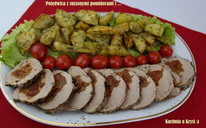 Polędwica wieprzowa z suszonymi pomidorami