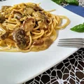 Spaghetti z sosem grzybowym