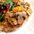 Schab z porem, pieczarkami i pomarańczą duszony w mleczku kokosowym