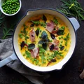Omlet z zielonym groszkiem