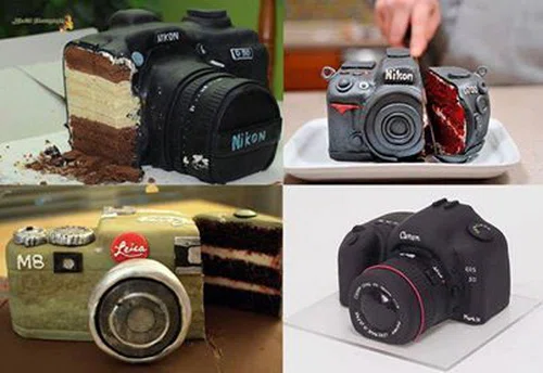 Ciasto w kształcie aparatu