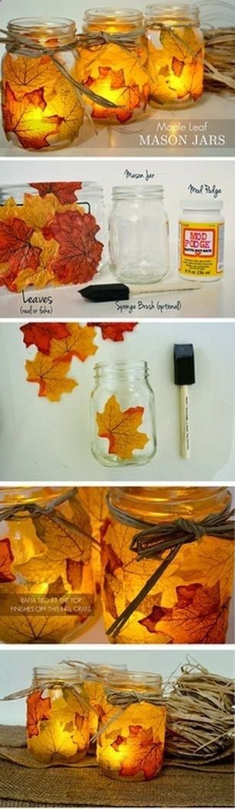 DIY- jesienne słoiki
