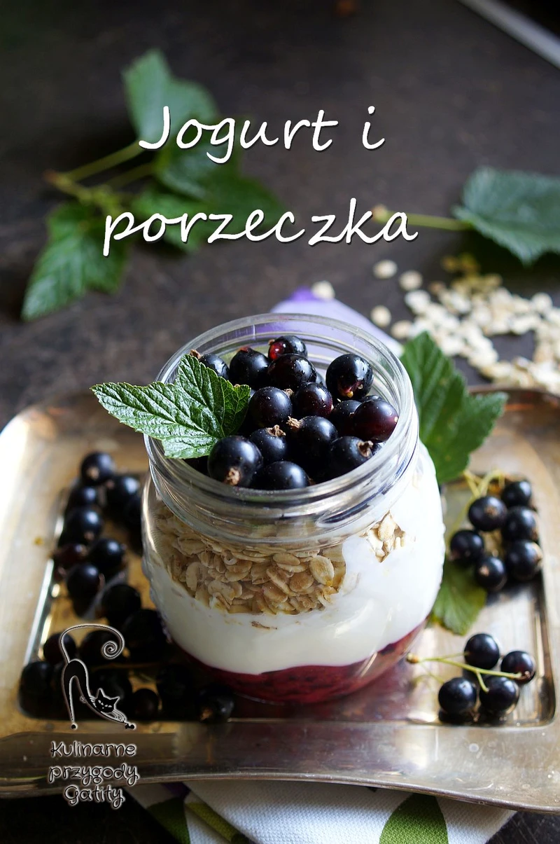 ogurtowe śniadanie z czarną porzeczką