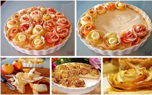 szarlotka z różami