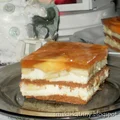 bananowiec na kakaowych herbatnikach bez pieczenia