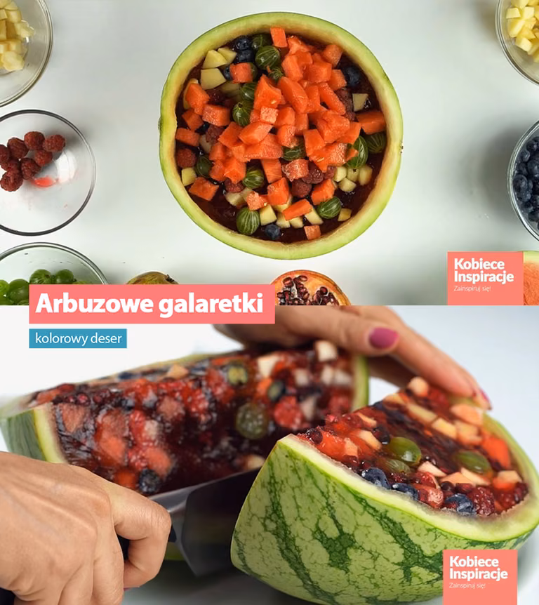 Arbuzowe galaretki - kolorowy deser