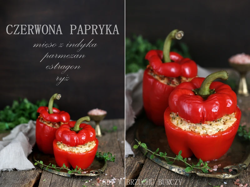 Papryka faszerowana mięsem z indyka