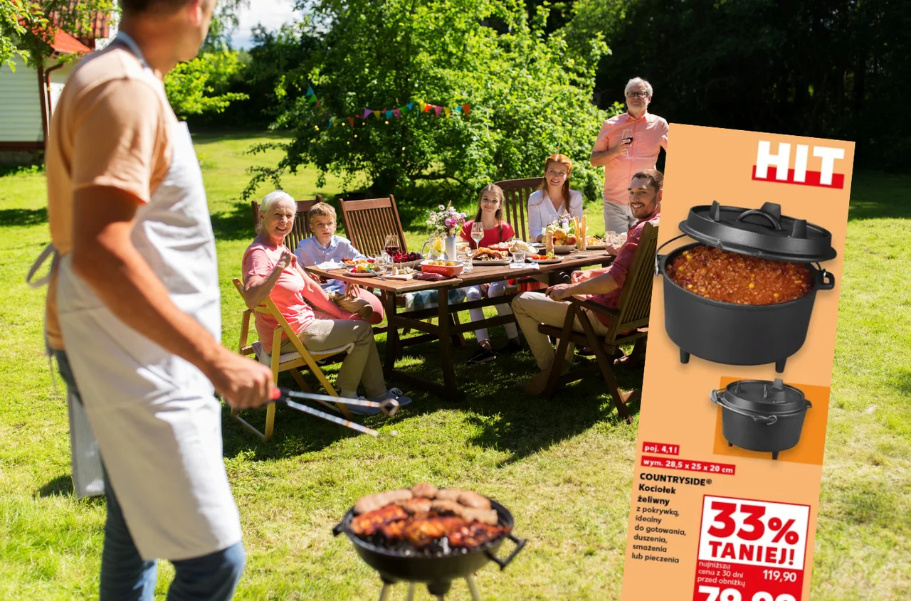 Ten żeliwny kociołek to HIT na grilla i ognisko! Od czwartku w Kauflandzie 33% taniej – tylko 79,99 zł!