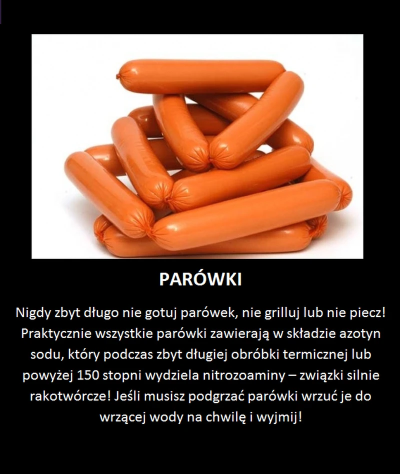 Nie rób tego z parówkami!