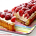 Wyjątkowo smaczna tarta z malinami. Kruche ciasto Aarona