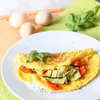 Puszysty omlet w wersji z grillowanymi warzywami